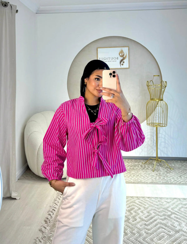 Cropped Striped Shirt