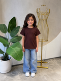 Kids Basic Tee - Dark Brown