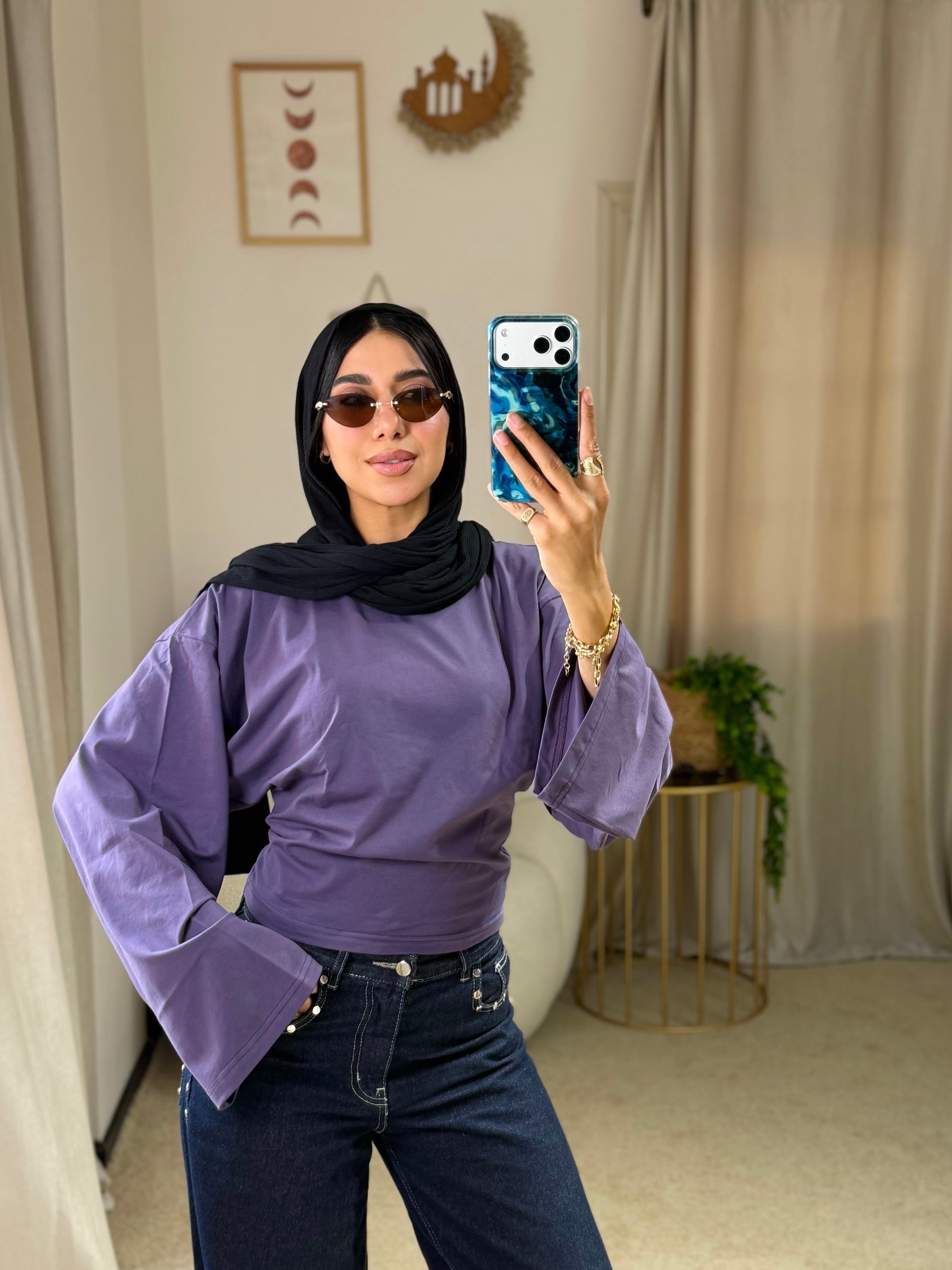 Light Purple Fitted T-shirt