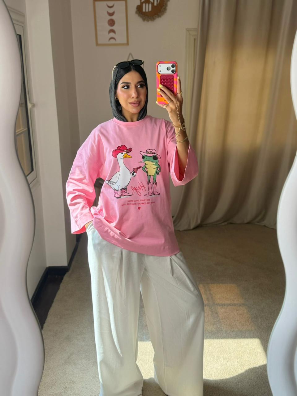 Printed T-Shirt – Pink