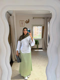 Light Mint Satin Skirt