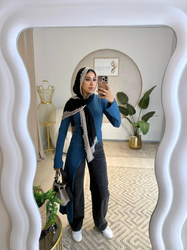 Petroleum Belt Blouse