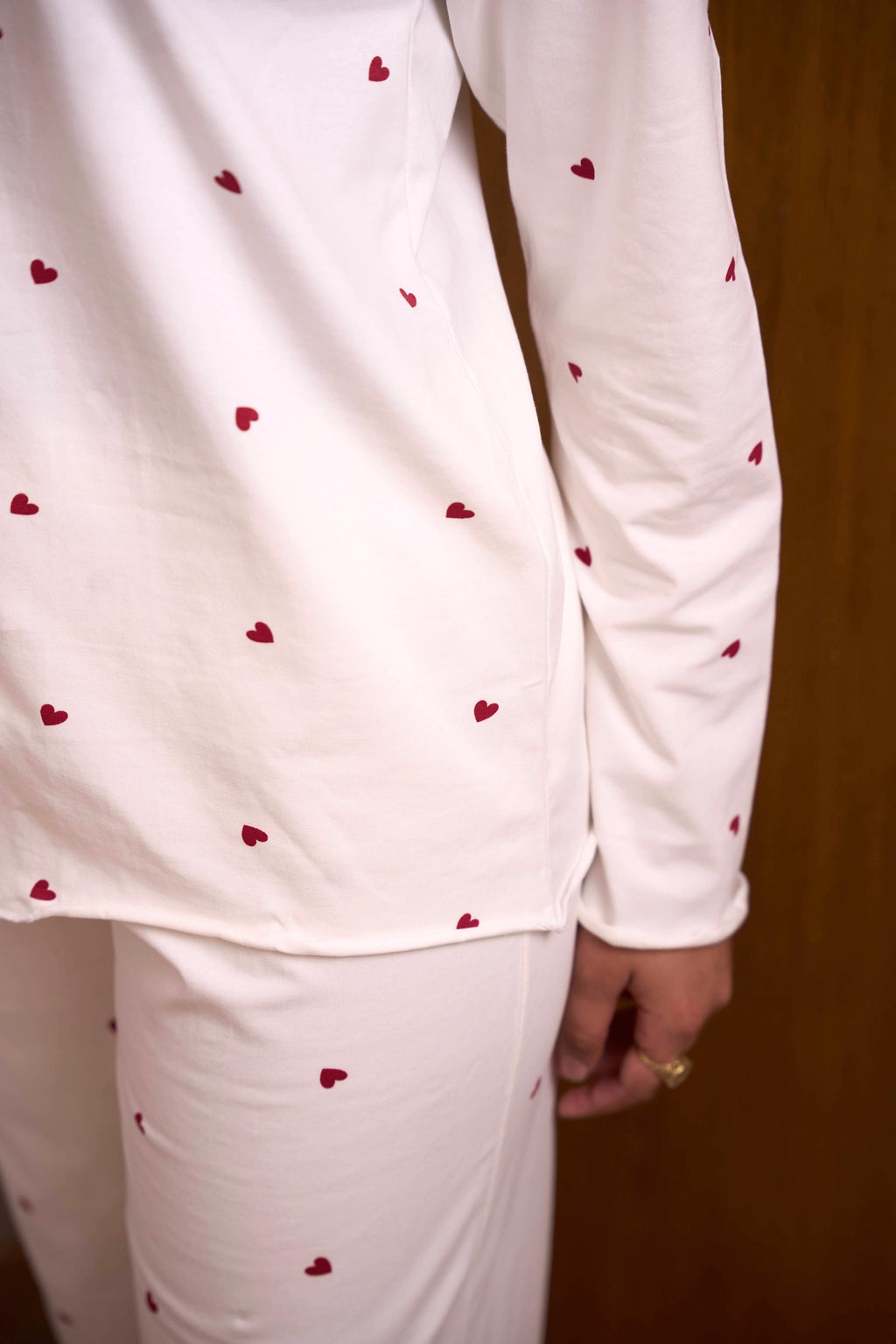 Off-White Long Sleeve Pajama Set