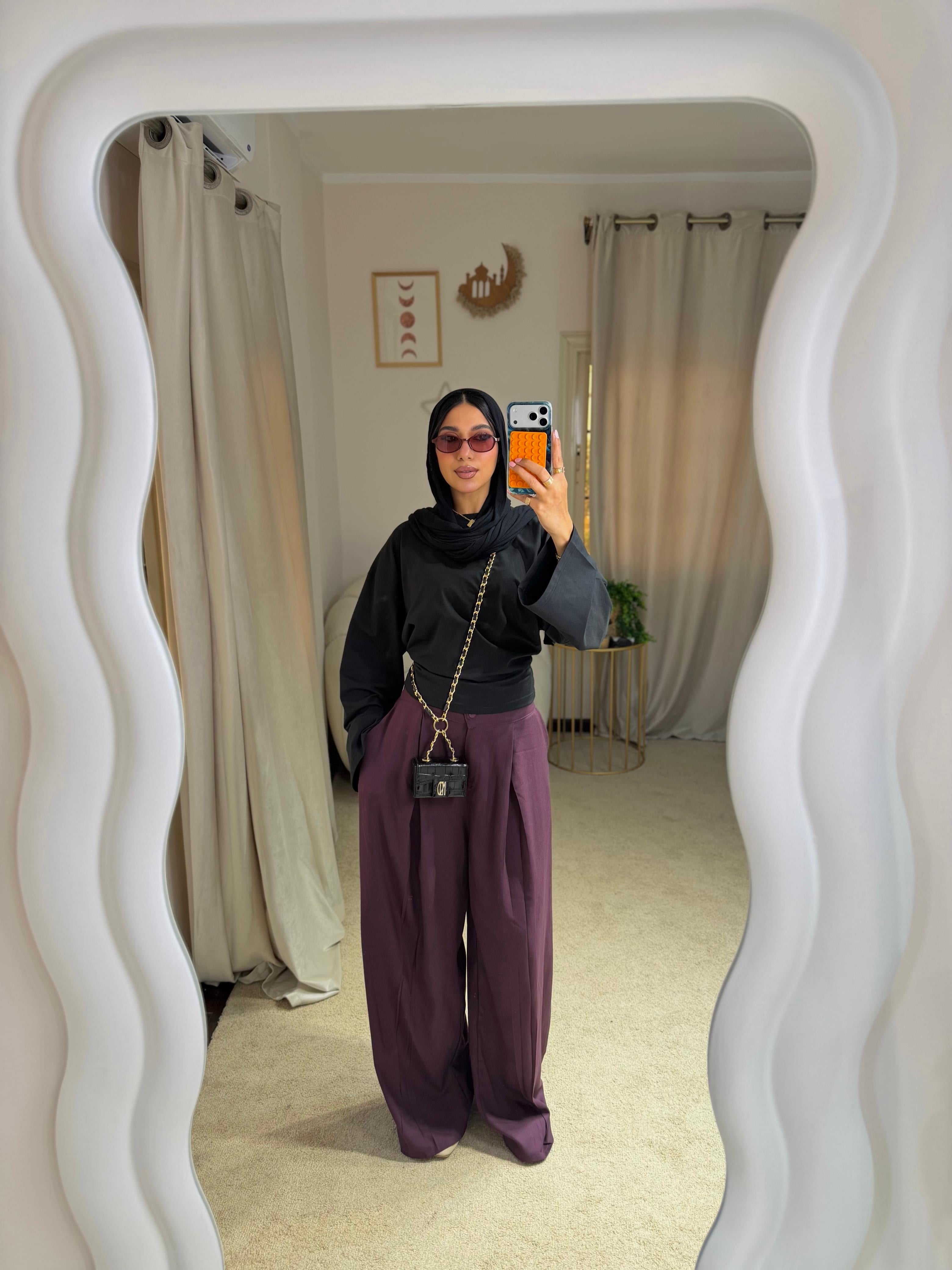 Linen Pants - Dark Purple
