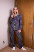 Navy Long Sleeve Pajama Set