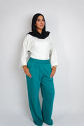Summer Wide Leg Pants Green