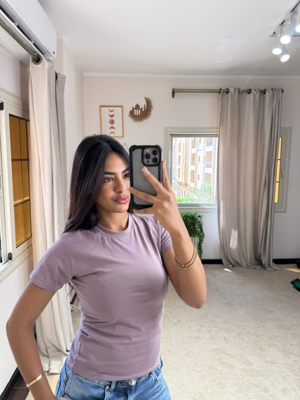 Half-Sleeve Top Nude