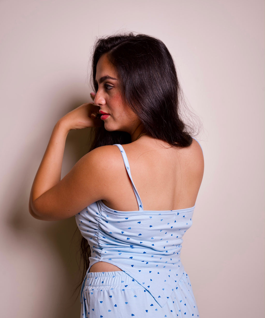 Wrap Pajama Set - Baby Blue