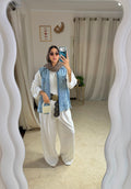 Blue Vest Denim Short Jacket