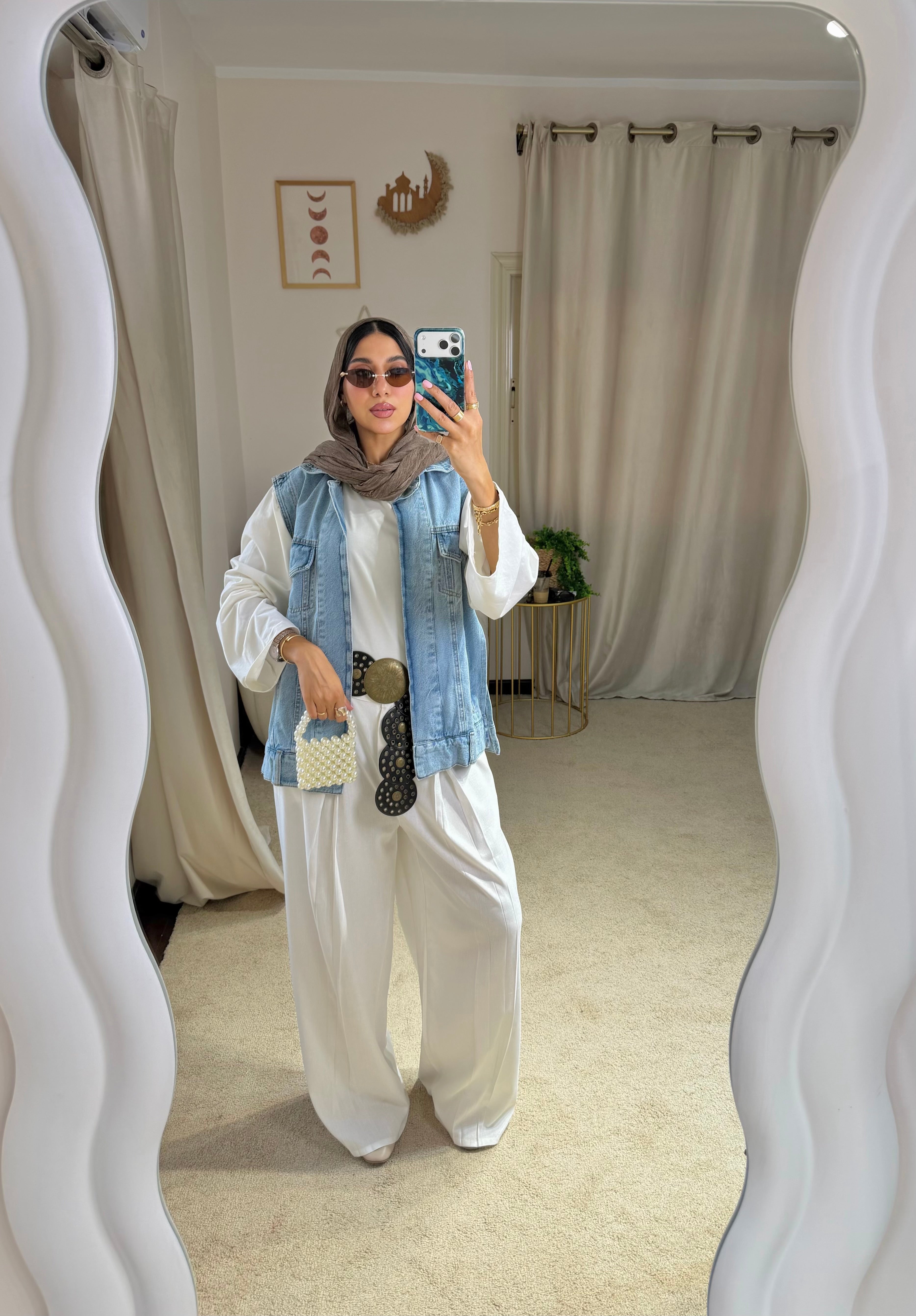 Blue Vest Denim Short Jacket