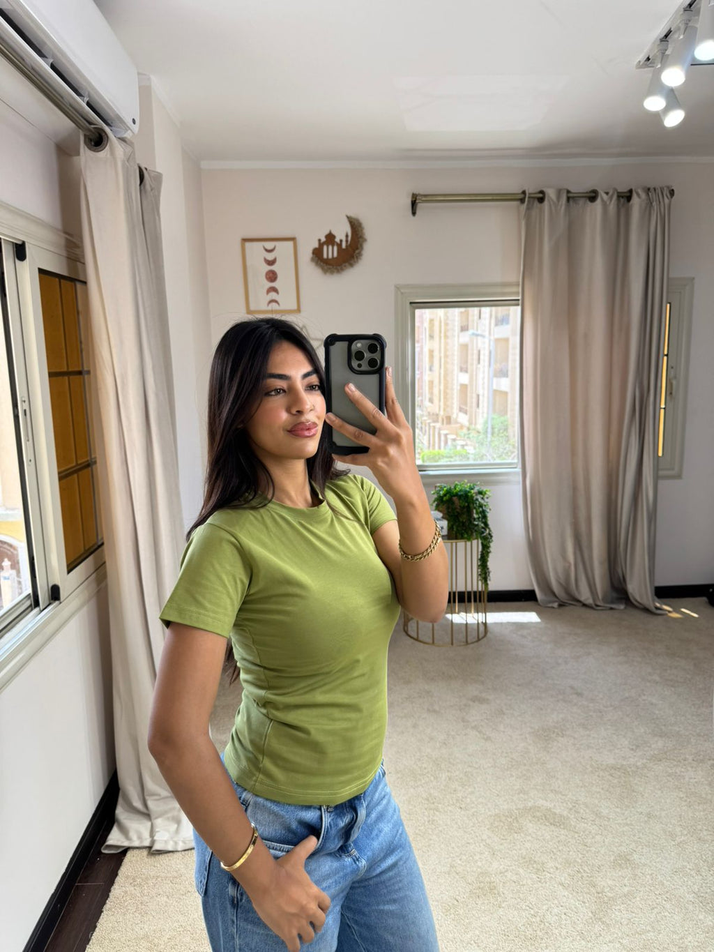 Half-Sleeve Top Pistachio