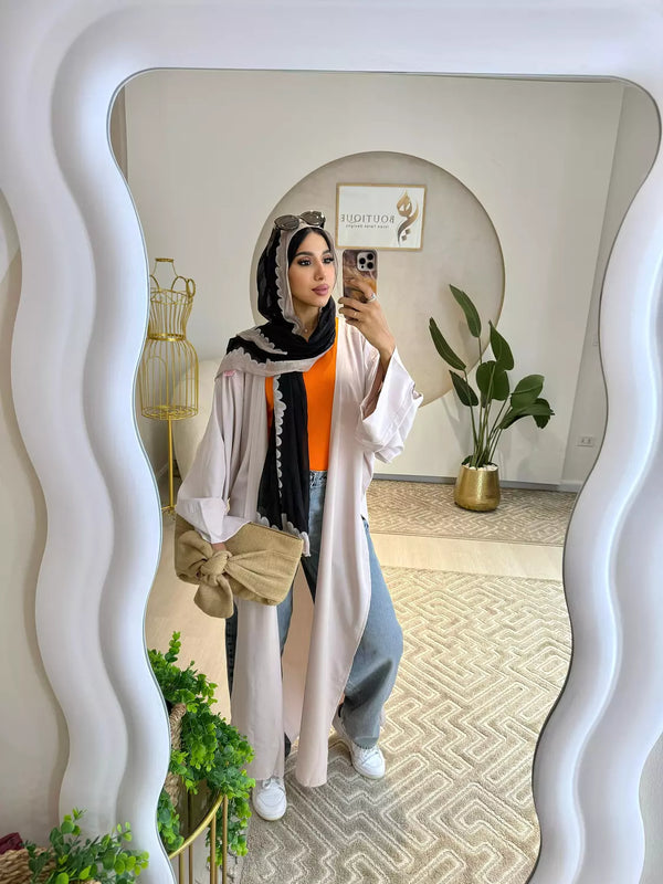 Beige Plain Cardigan