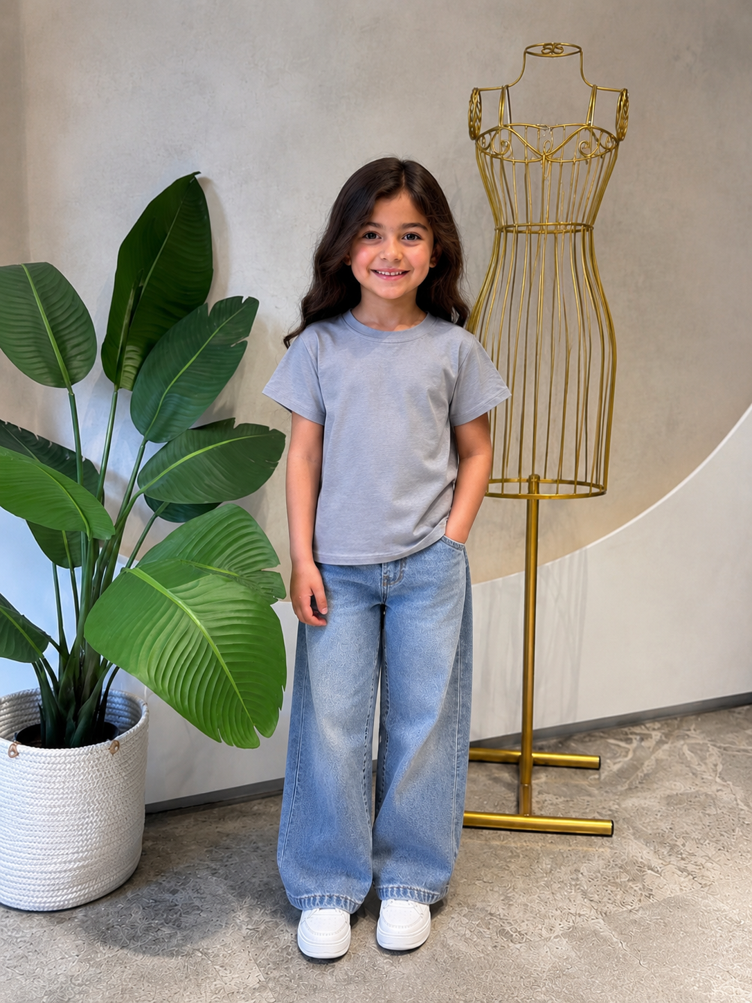 Kids Basic Tee - Silver