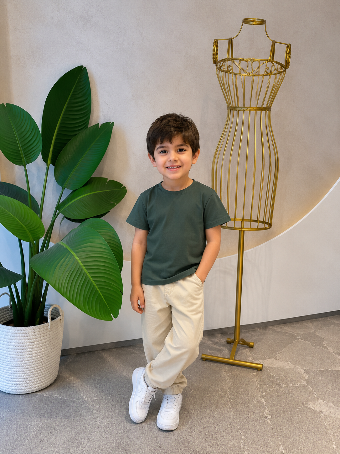Kids Basic Tee - Olive