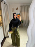 Linen Pants - Olive