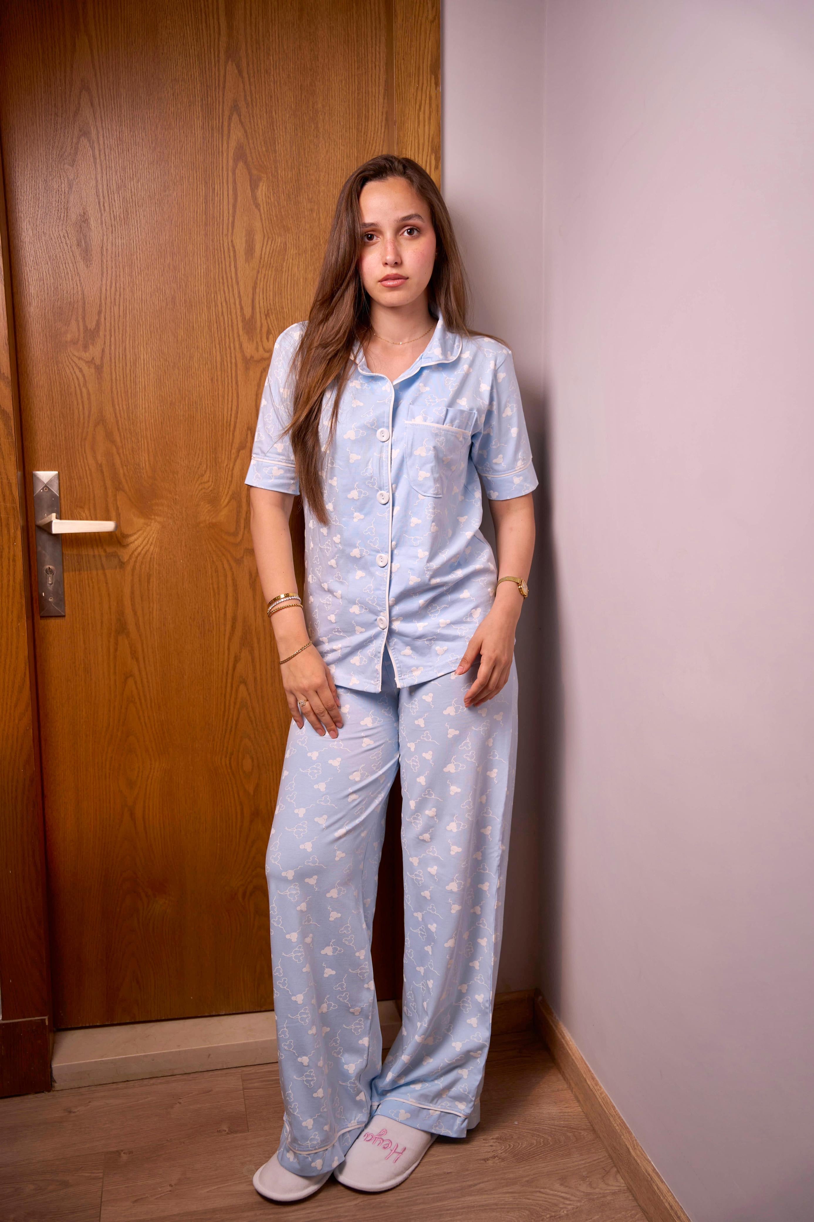 Baby Blue Balloons Pajama Set