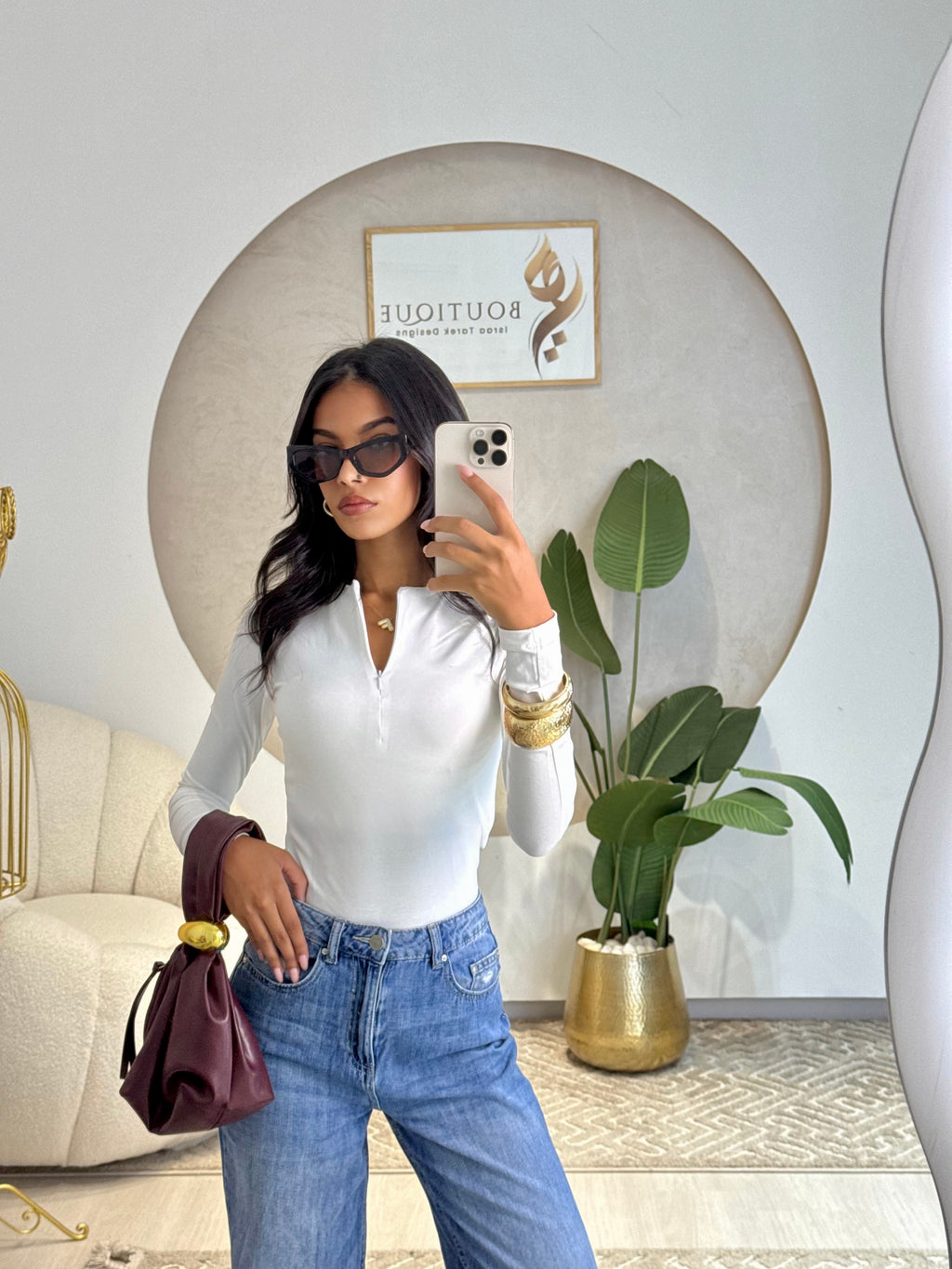 Long Sleeve Top Off white