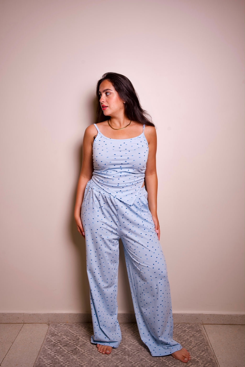 Wrap Pajama Set - Baby Blue
