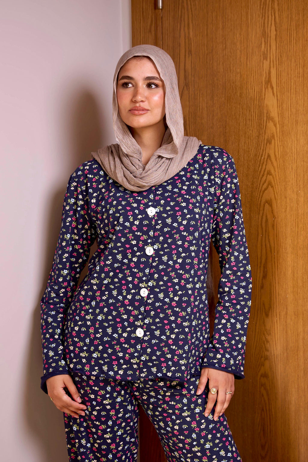 Navy Long Sleeve Pajama Set