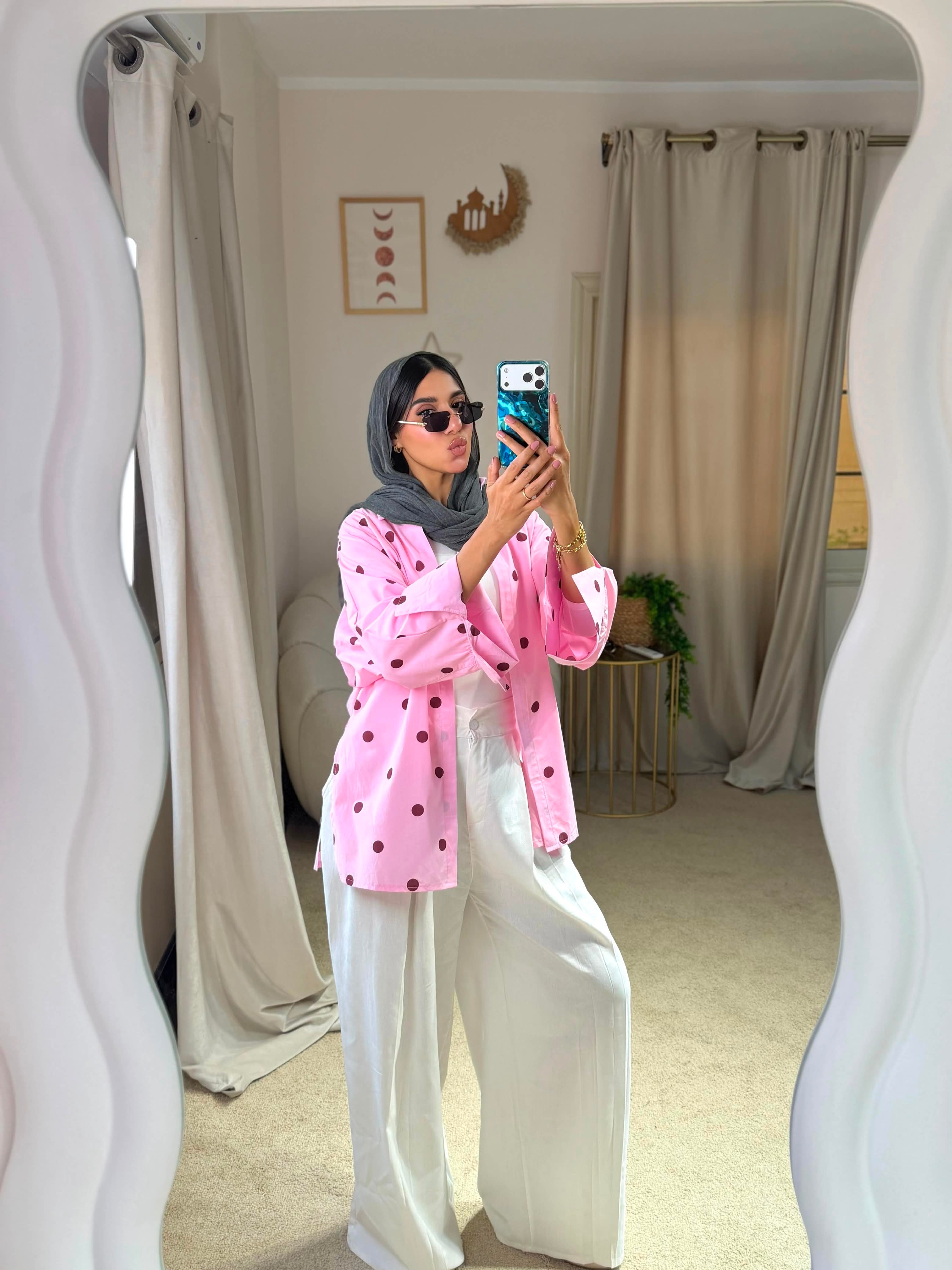 Polka Dots Shirt - Pink