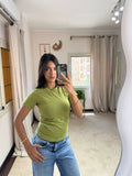 Half-Sleeve Top Pistachio