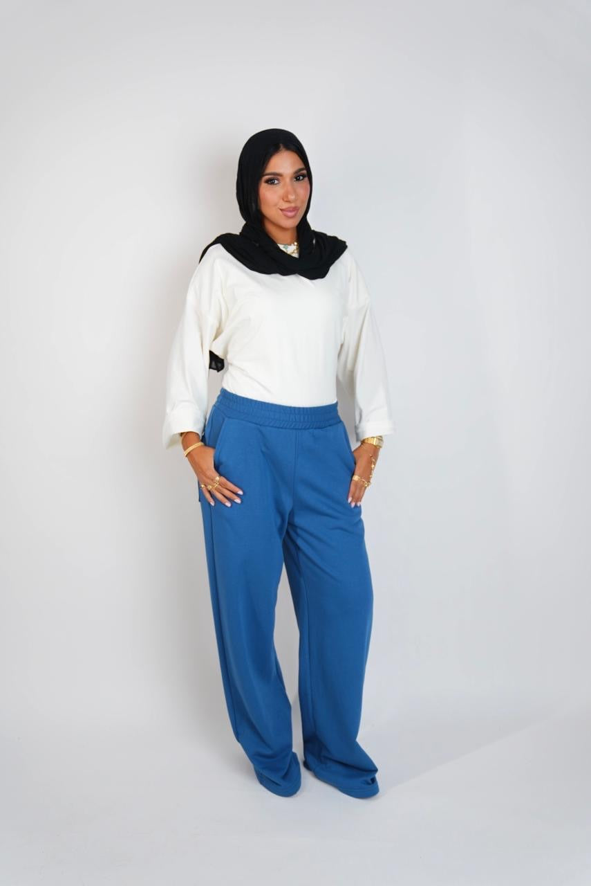 Summer Wide Leg Pants Petroleum