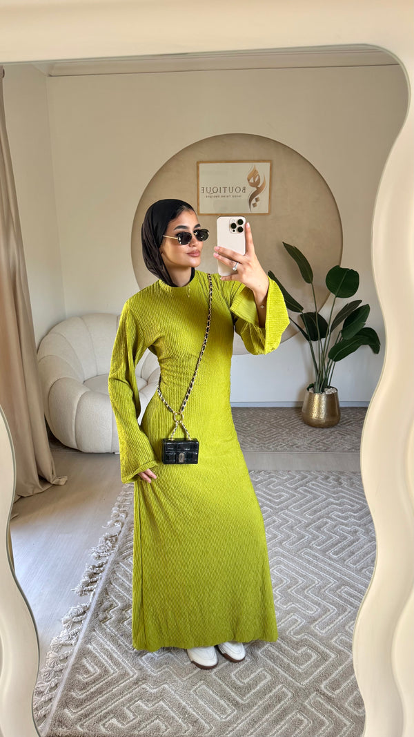 Crochet Dress Dark Kiwi