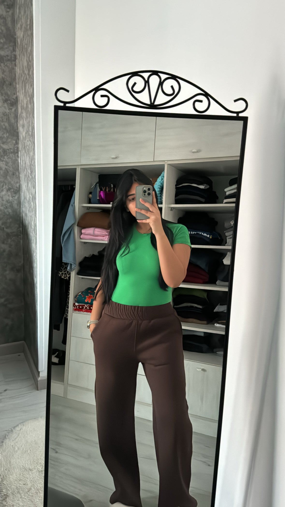 Summer Wide Leg Pants Brown