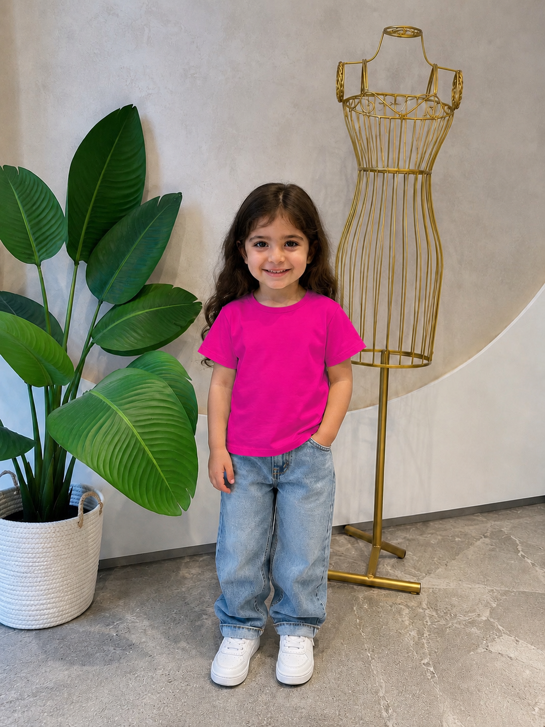 Kids Basic Tee - Fuchsia
