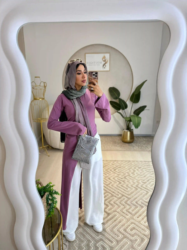 Light purple Belt Blouse
