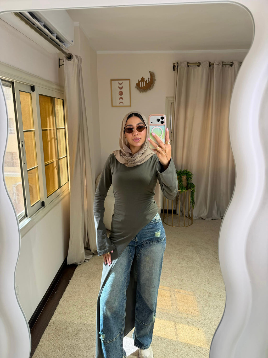 Olive Belt Blouse
