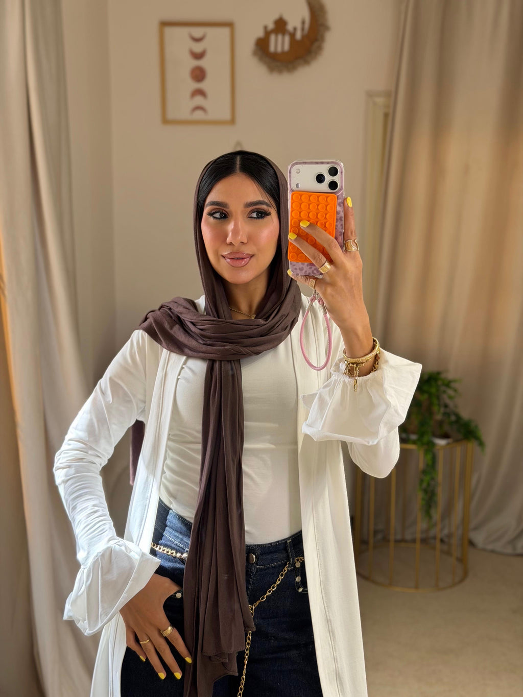 Off White Ruffled Cardigan