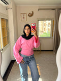 Dark Pink Fitted T-shirt