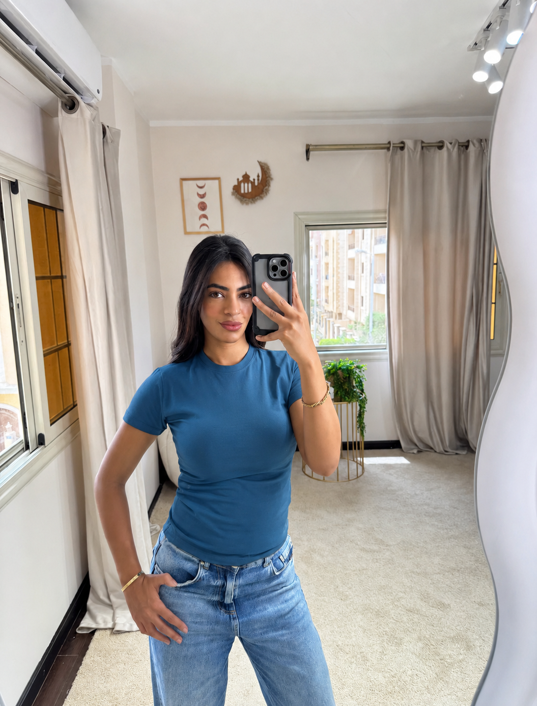 Half-Sleeve Top New Petroleum