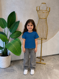 Kids Basic Tee - Petroleum