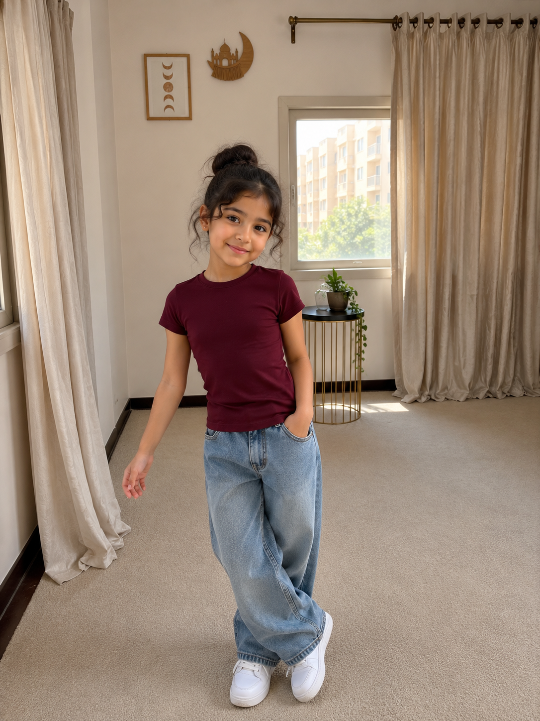 Kids Basic Tee - Burgundy