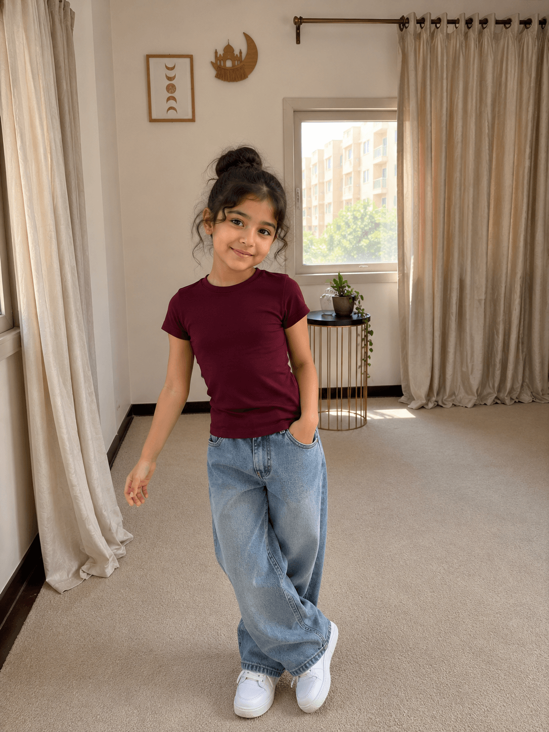 Kids Basic Tee - Burgundy