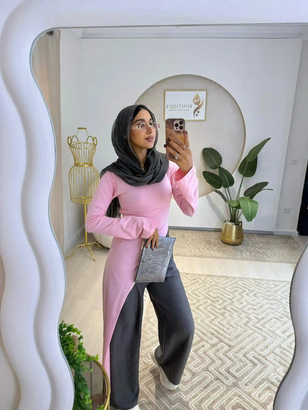 Pink Belt Blouse