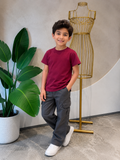 Kids Basic Tee - Dark Red