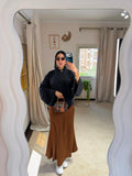Gold Satin Skirt