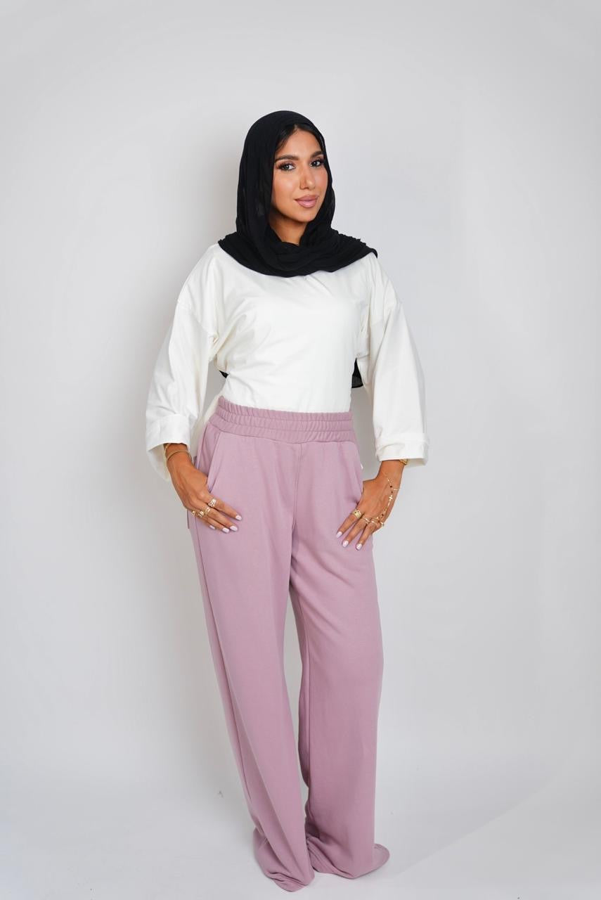 Summer Wide Leg Pants Nude