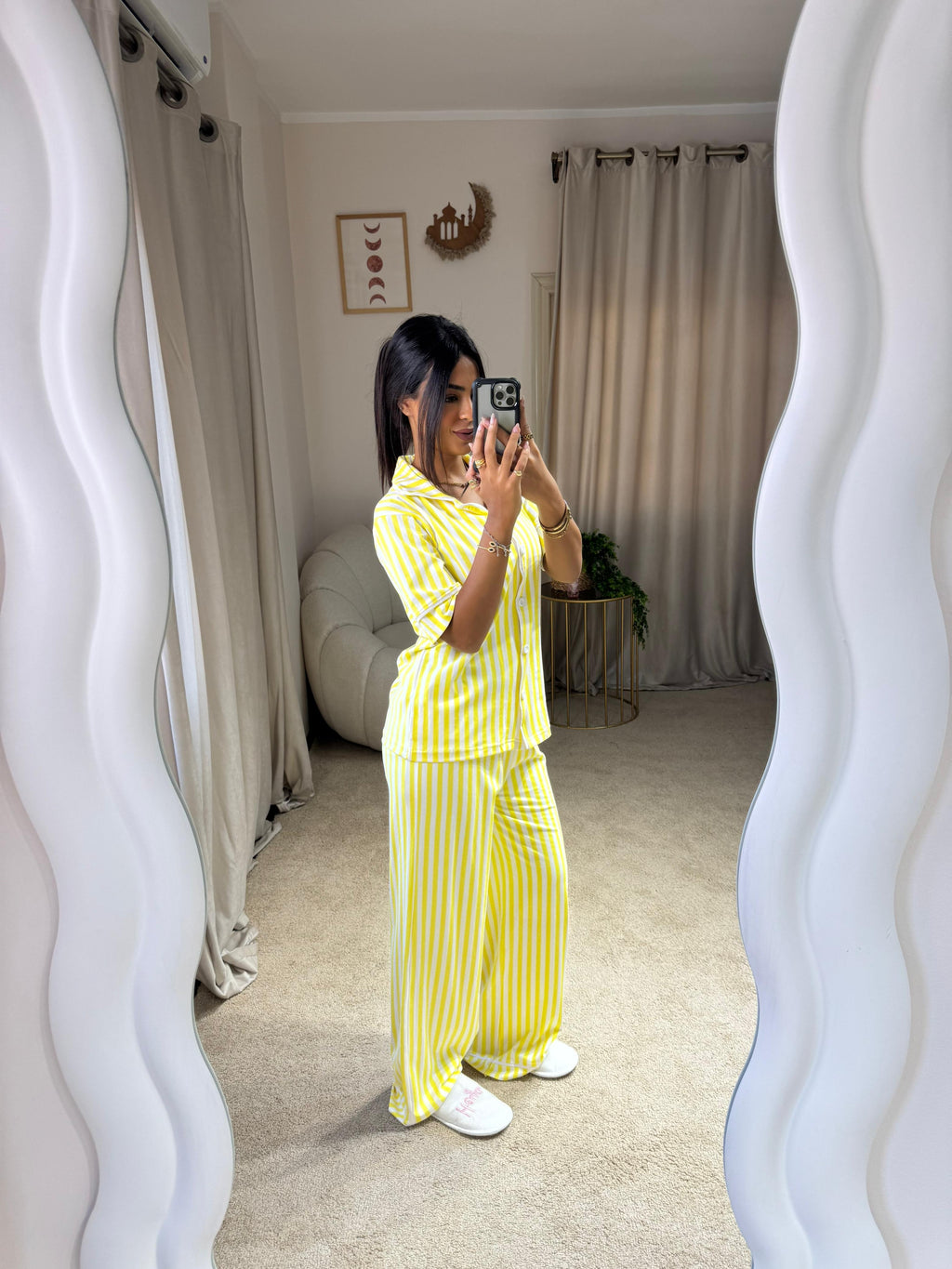 Striped Yellow Pajama Set