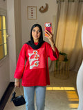 Printed T-Shirt – Red