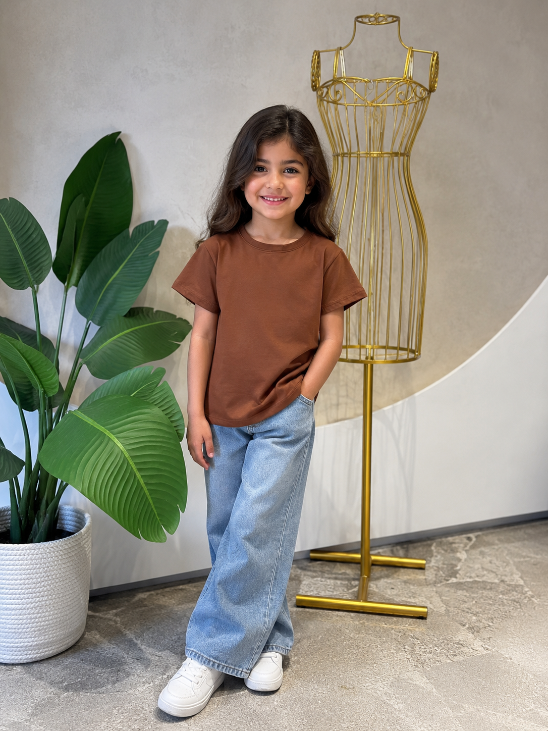 Kids Basic Tee - Light Brown