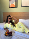 Striped Yellow Pajama Set