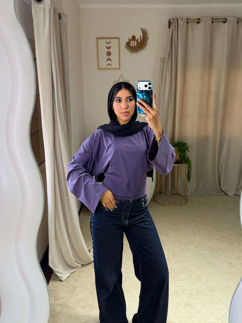 Light Purple Fitted T-shirt