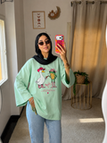 Printed T-Shirt –Mintgreen New