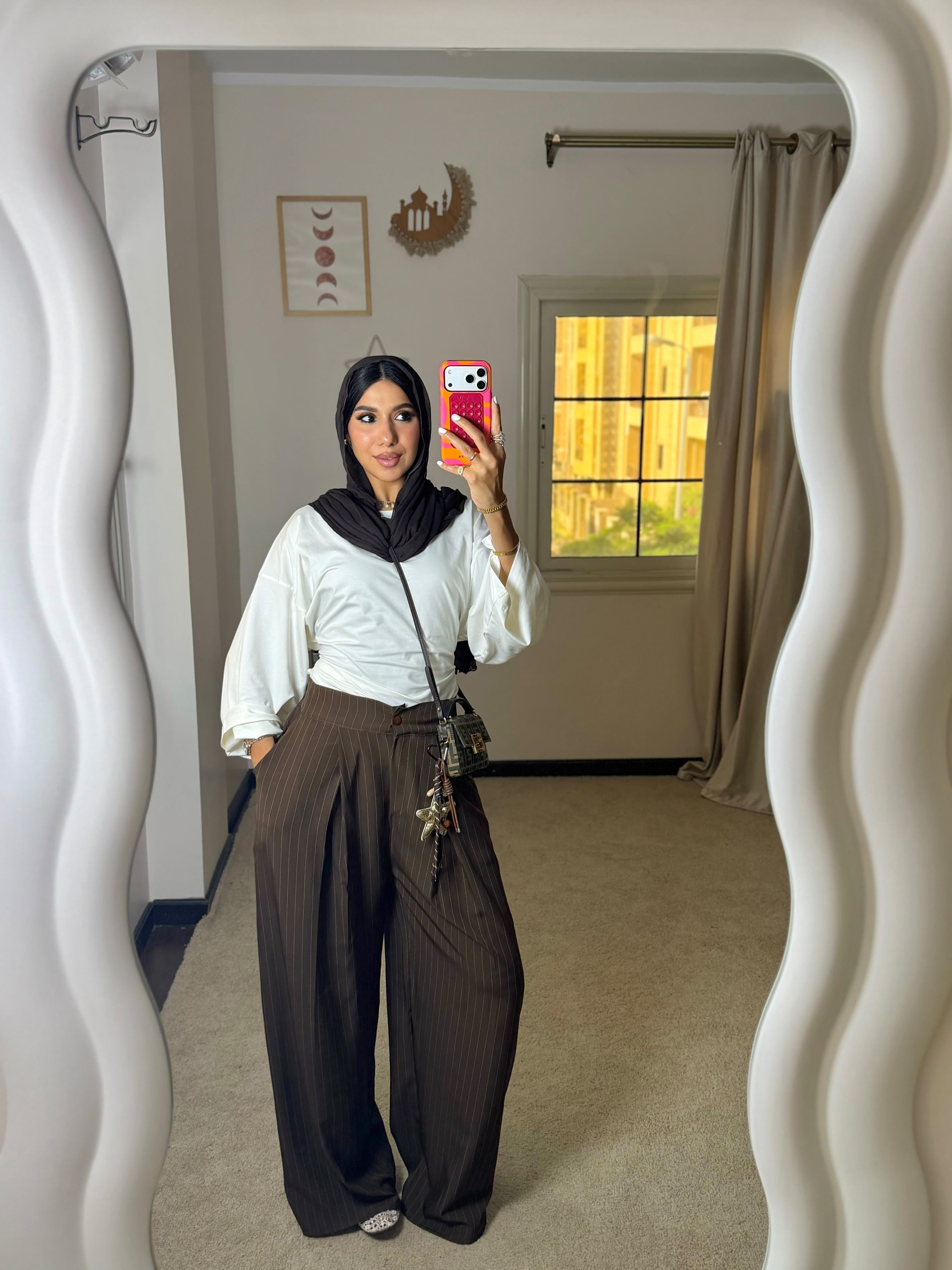 Striped Formal Pants - Brown