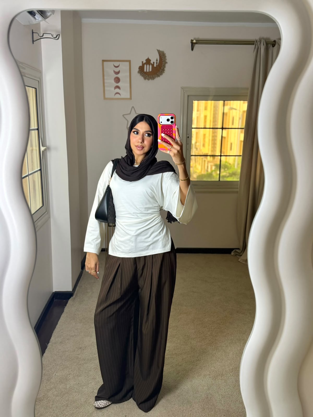 Striped Formal Pants - Brown