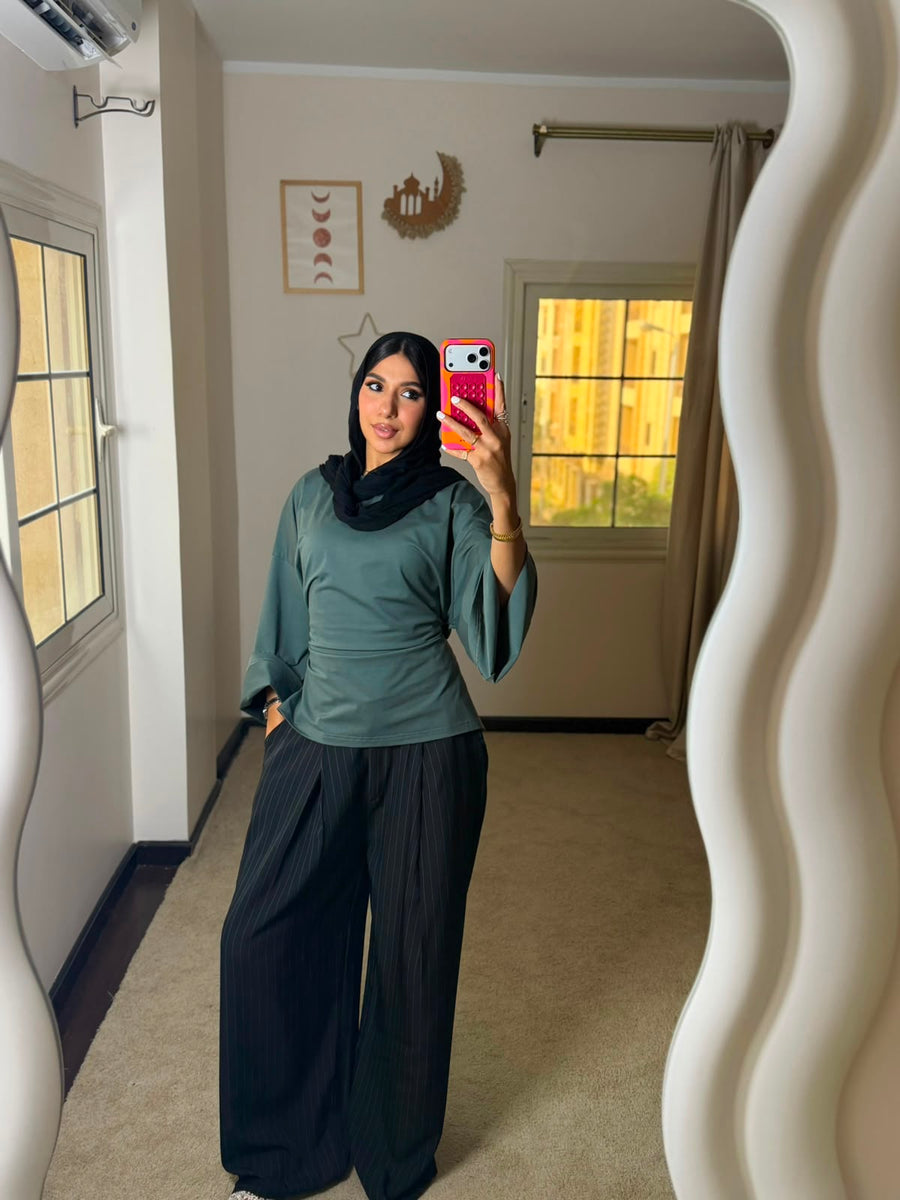 Striped Formal Pants - Black